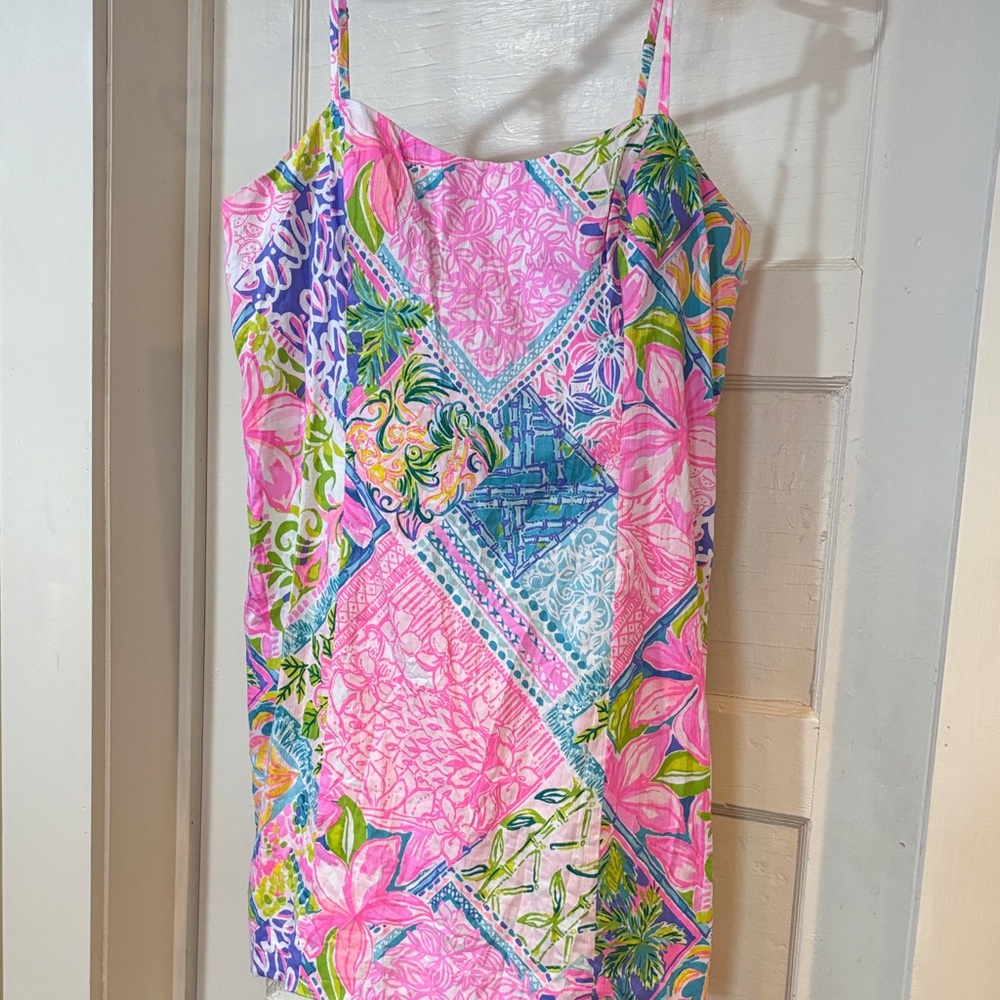 Lilly Pulitzer Vibrant Pink and Blue Dress